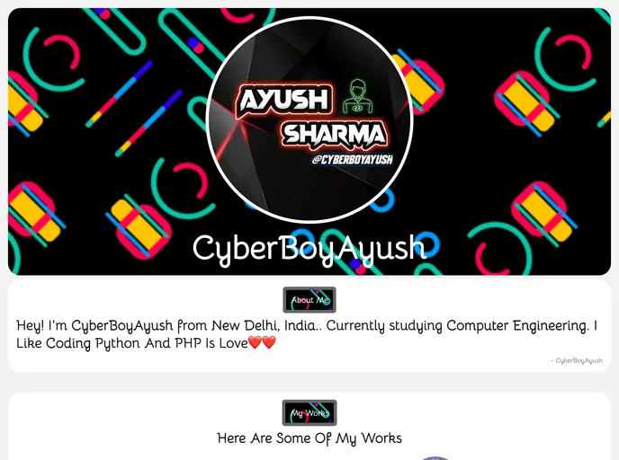 screenshot of Simple Portfolio