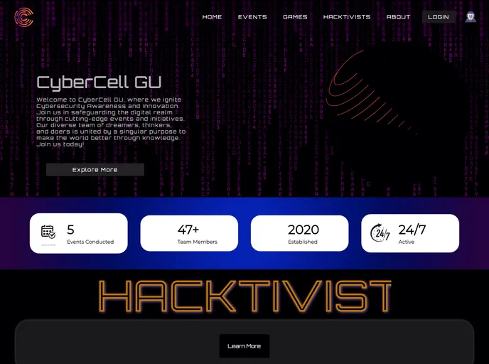 screenshot of CyberCell