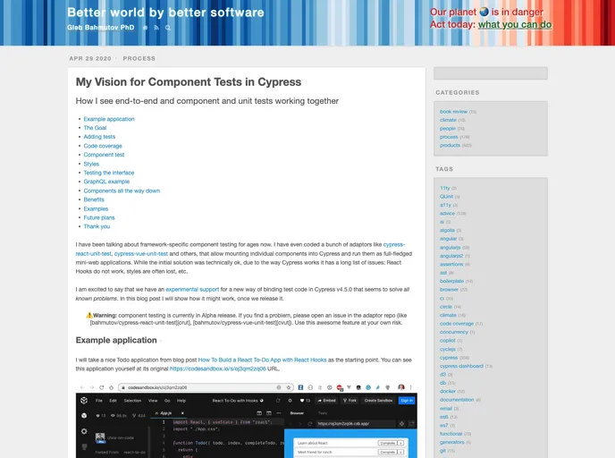 Cypress React Unit Test