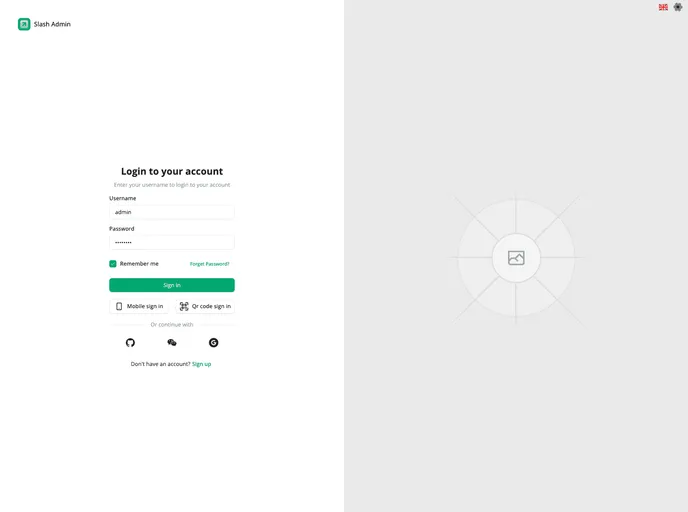 Slash Admin screenshot