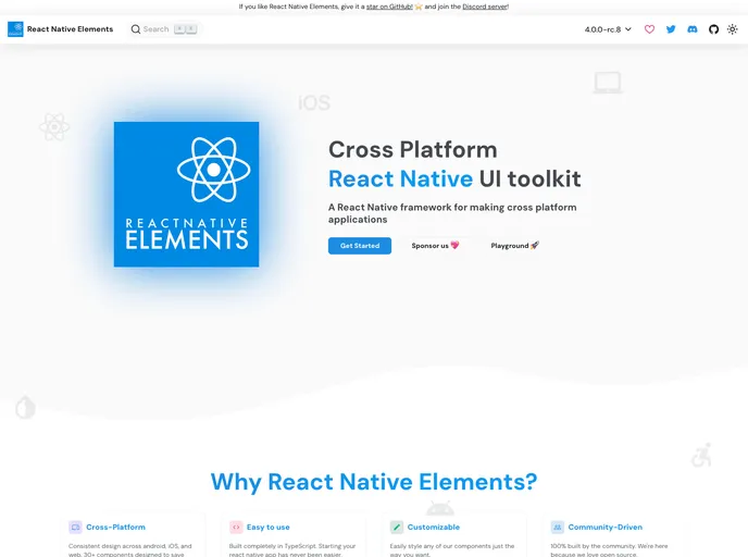 React Native Elements screenshot