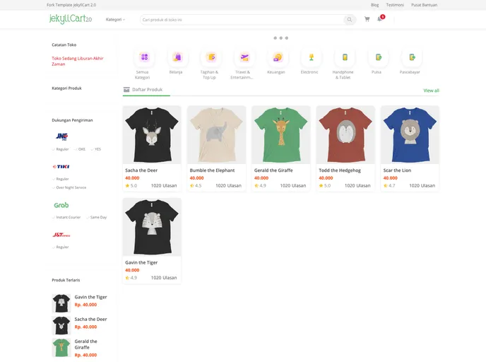 JekyllSimpleCart screenshot