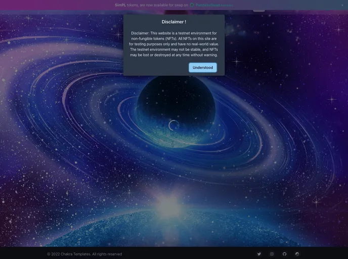 screenshot of Simpl Nft Marketplace