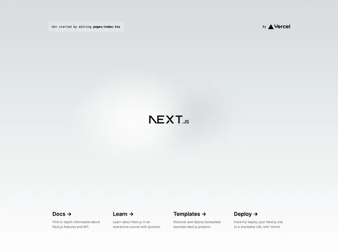 screenshot of Next Typescript Starter