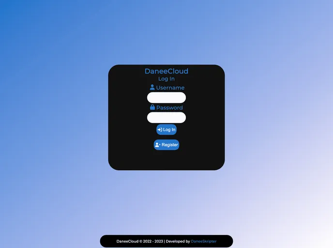 screenshot of DaneeCloud