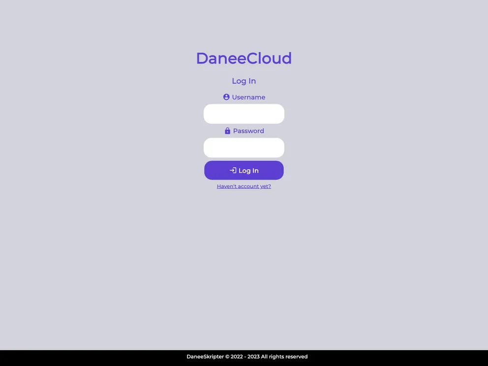 screenshot of DaneeCloud