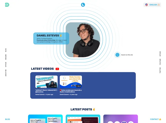 screenshot of Danestves.com Cloudflare Pages