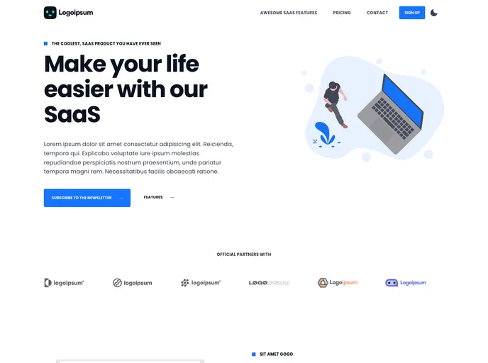 screenshot of Next.js Saas Starter