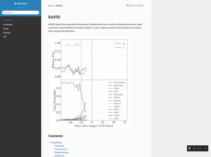 screenshot of Astrorapid