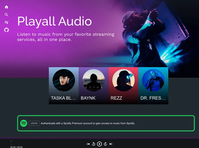 screenshot of Playallaudio
