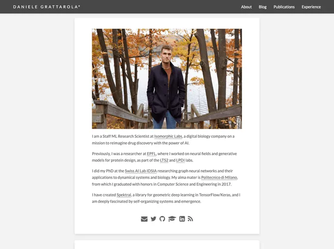 screenshot of Danielegrattarola.github.io
