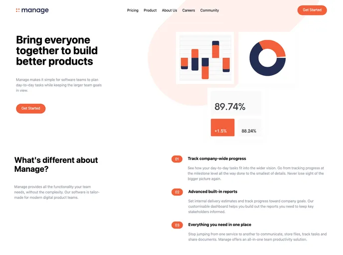 Tailwind Landing Page screenshot