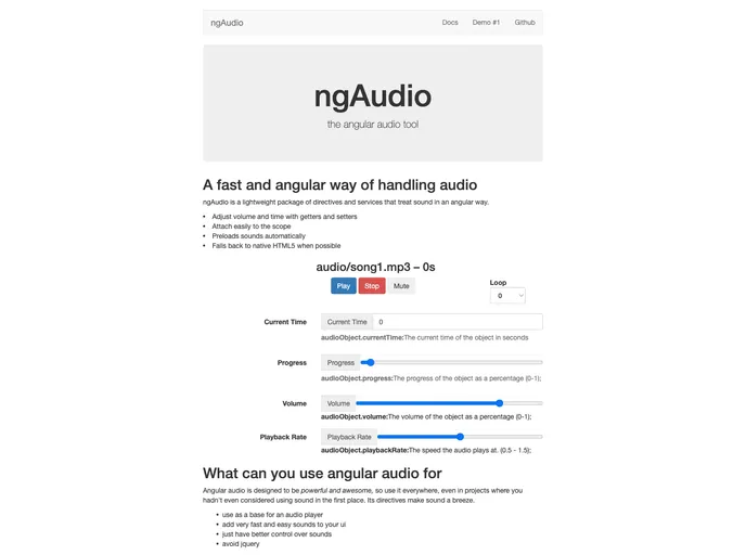 screenshot of NgAudio