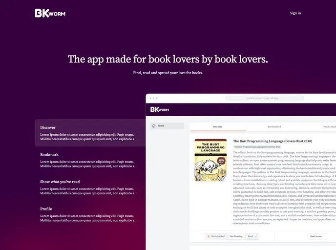 screenshot of Bookworm