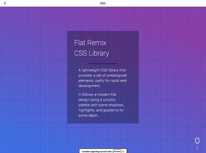 screenshot of Flat Remix Css
