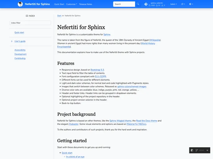 screenshot of Sphinx Nefertiti