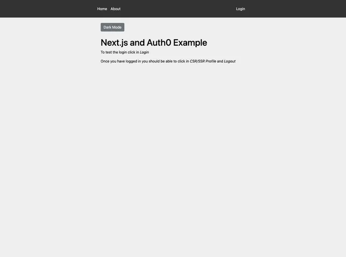 Nextjs Auth0 screenshot