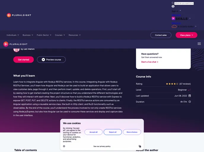 screenshot of Angular NodeJS MongoDB CustomersService