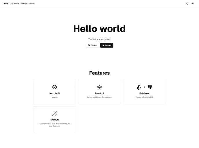 Nextjs Typescript And Postgresql screenshot