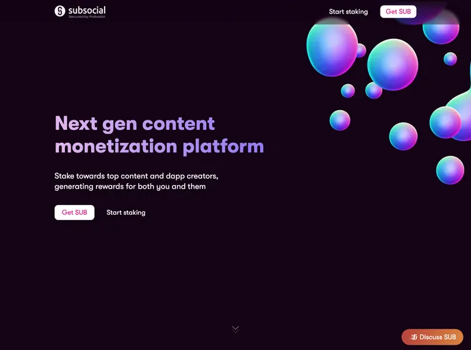screenshot of Subsocial React Template