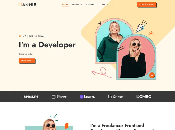 screenshot of Portfolios