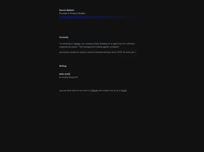 screenshot of Darrenbaldwin.dev