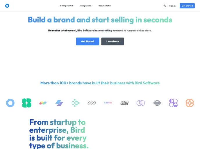 Landing Page screenshot