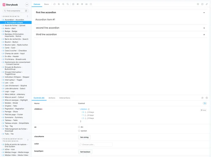 screenshot of React Dsfr