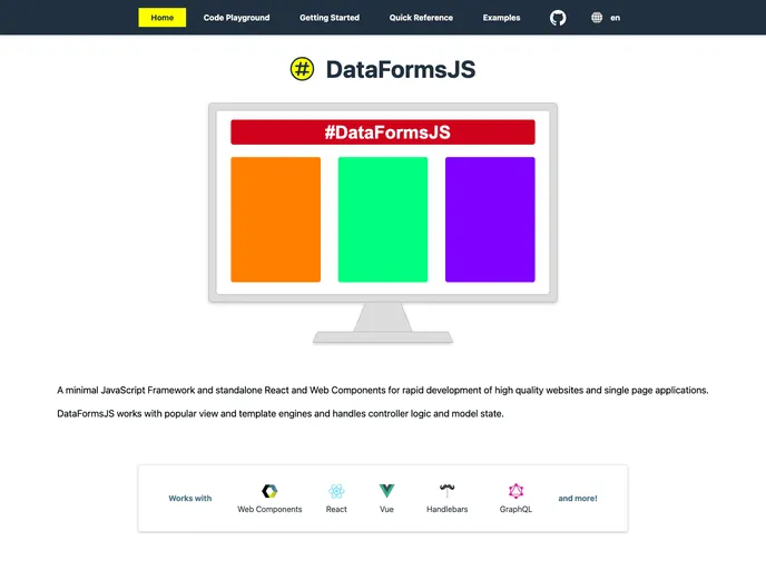 Dataformsjs screenshot