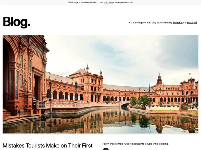 screenshot of Sveltekit Demo