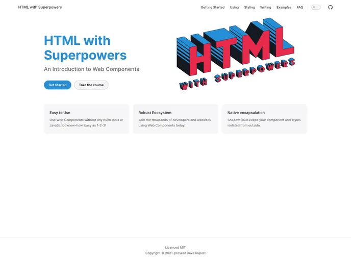 screenshot of Htmlwithsuperpowers