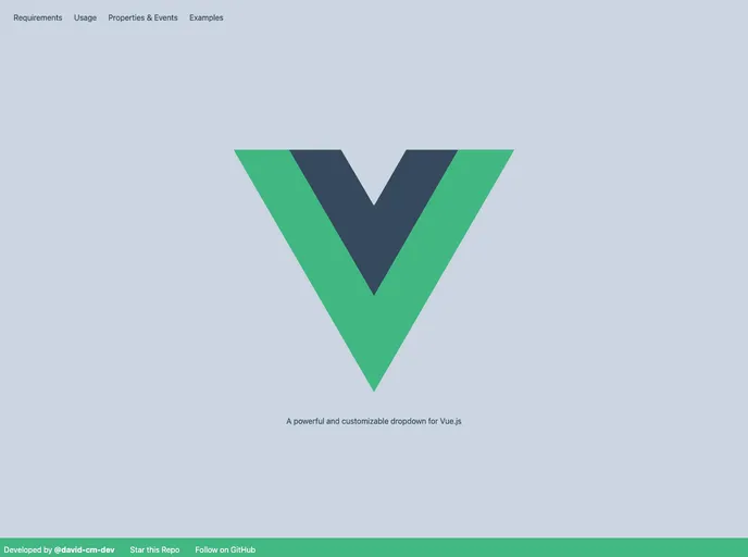 screenshot of Vue My Dropdown