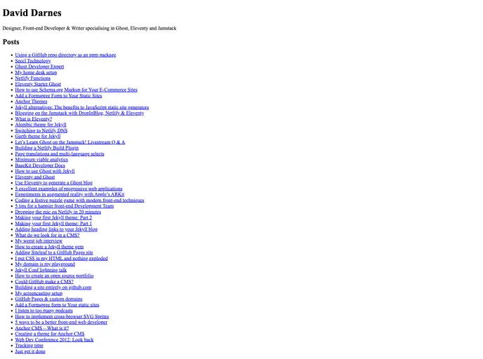 screenshot of Eleventy Plugin Ghost