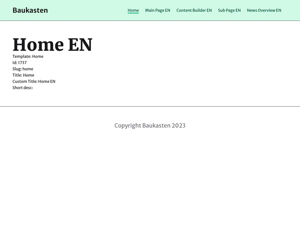 Craftcms Baukasten Headless screenshot