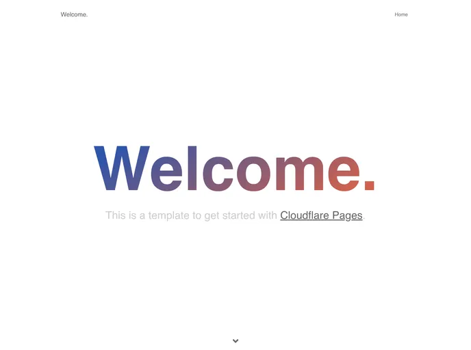 screenshot of Cloudflare Pages Template