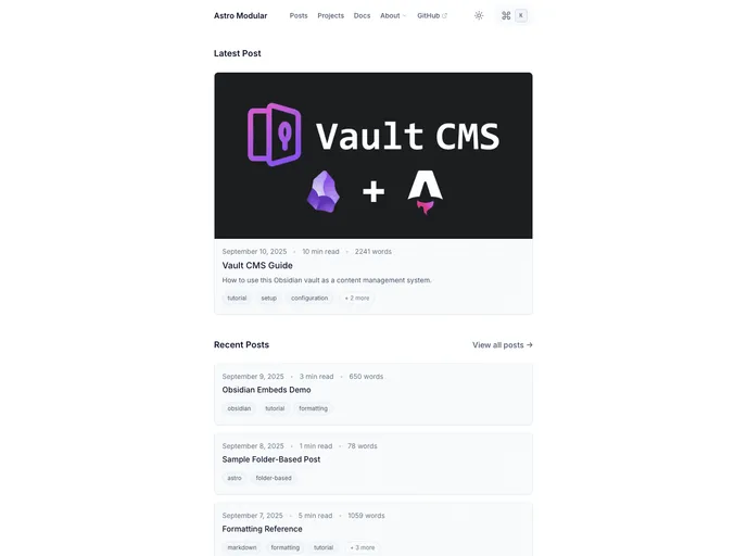 Astro Modular screenshot