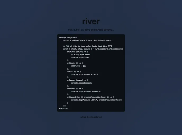 River screenshot