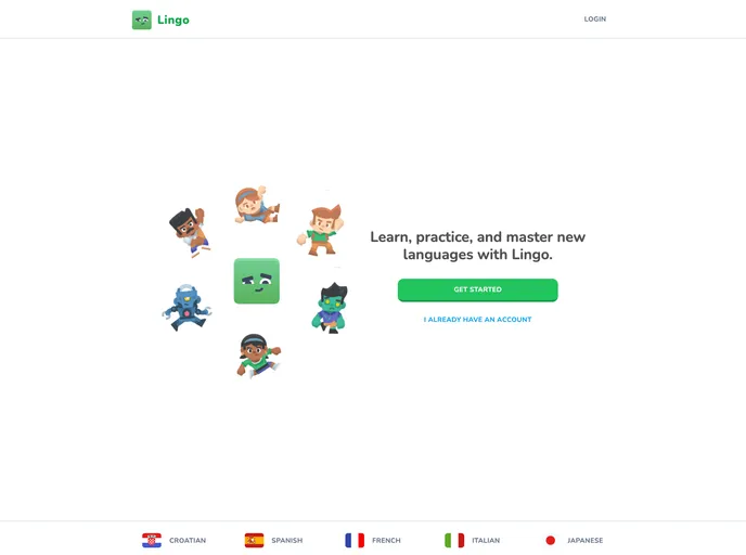 screenshot of Duolingo Clone