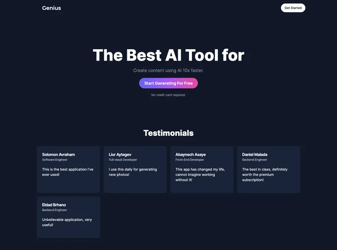 screenshot of Genius