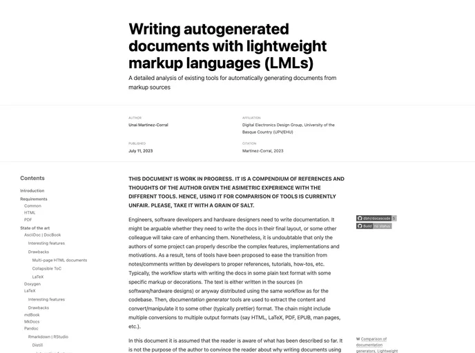 screenshot of Docascode