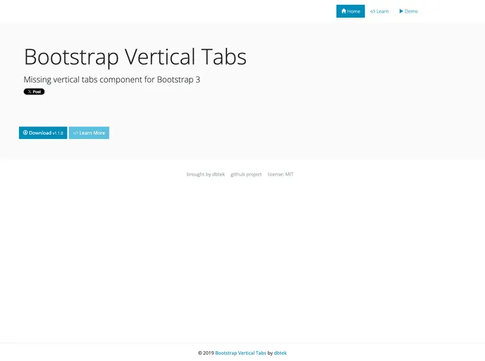 screenshot of Bootstrap Vertical Tabs