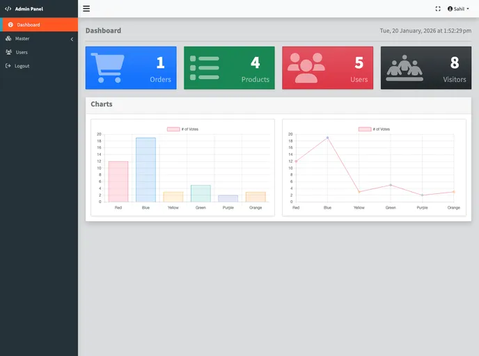 Admin Panel Bootstrap 5 screenshot