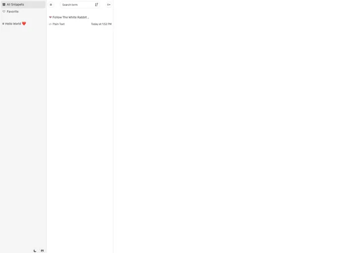 screenshot of Snippets.ninja