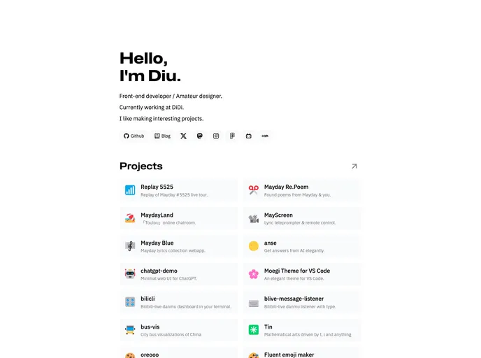 screenshot of Ddiu.io