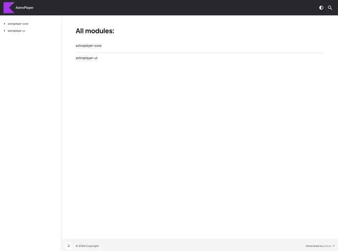 screenshot of Astroplayer Kt