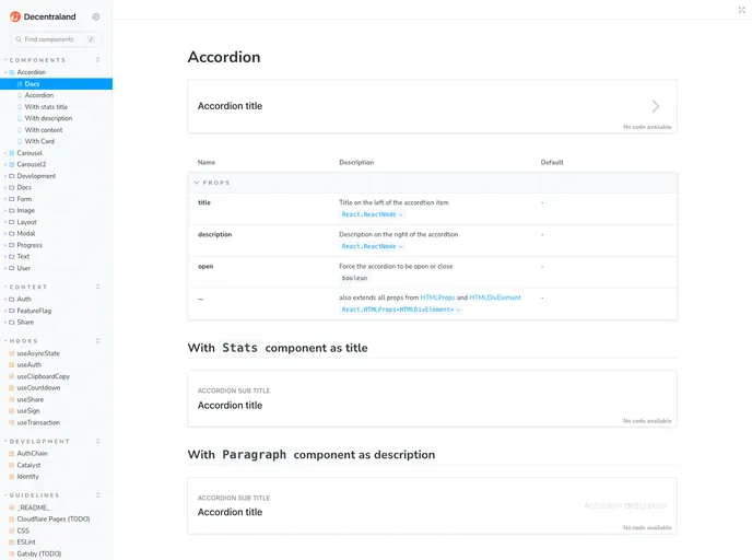 screenshot of Decentraland Gatsby