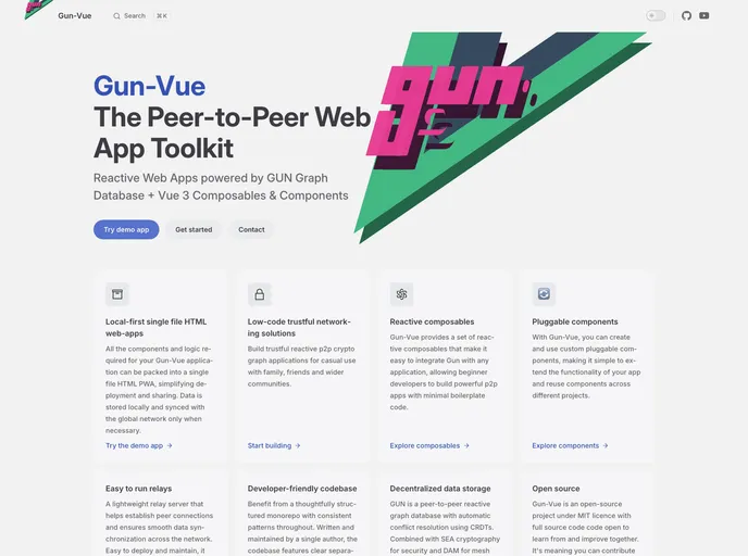 screenshot of Gun Vue