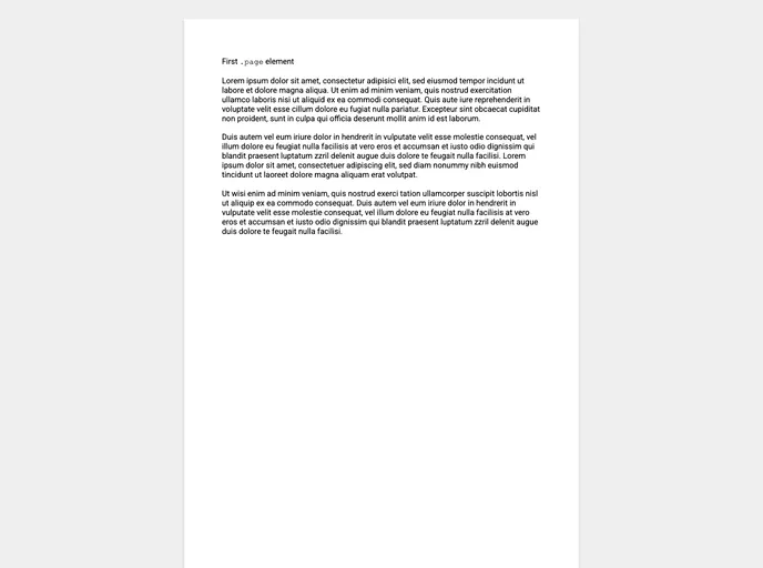 screenshot of HTML Sheets Of Paper