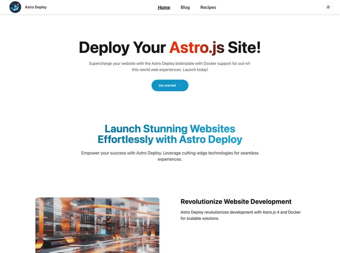 screenshot of Astro Deploy