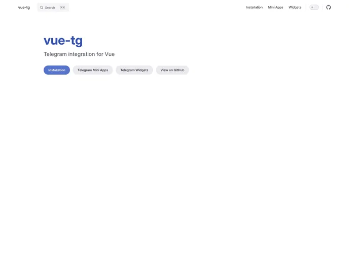 screenshot of Vue Telegram